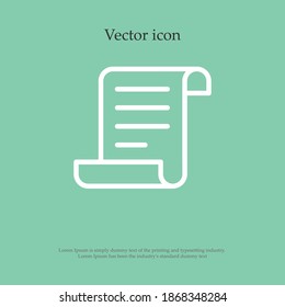 Icono de recepción, ilustración del vector de contorno.