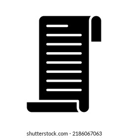 Receipt icon. Payment and bill invoice sign. vector illustration