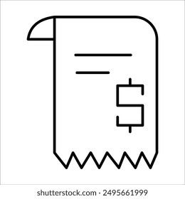 Receipt Icon! Perfect for capturing the essence of online shopping and the modern retail experience, whether you're designing for a website, mobile app, marketing materials, or digital storefront.