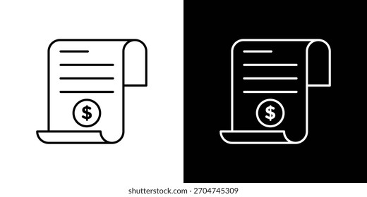 Comprobante icono píxel perfecto. Símbolo de contorno. Dibujo lineal simple.