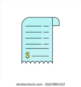 Ícone de recibo. ícone relacionado a elementos de design. adequado para site, aplicativo, interfaces do usuário, elemento, imprimível etc. estilo de ícone plano. design de vetor simples editável