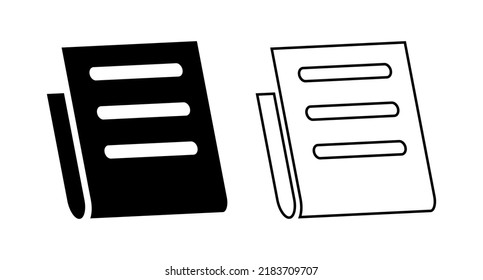 Receipt icon set. Invoice and billing symbol. Vector.
