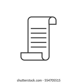 Receipt Icon. Sign Design