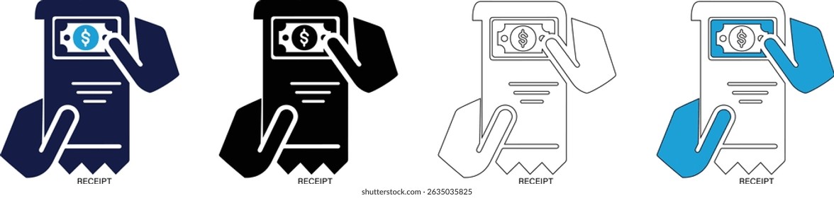 Receipt Icon Simple Bill, Invoice, and Payment Symbol