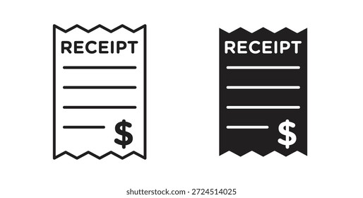 Icono de Comprobante en elemento de logotipo abstracto de Diseño gráfico moderno de tendencia plana simple