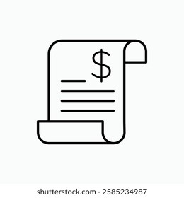 Receipt icon. simple vector icon