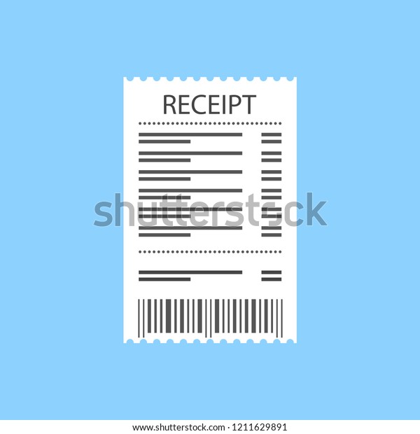 Receipt Icon Supermarket Paper Receipt Vector Stock Vector (Royalty ...