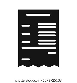 Receipt icon Thin line art collection