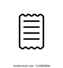 receipt icon vector