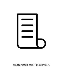 receipt icon vector