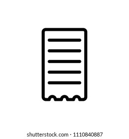receipt icon vector