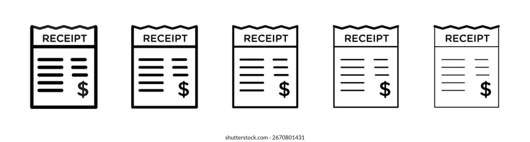 Receipt icon Vector Art Illustration