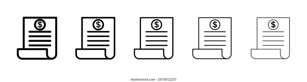 Icono de Comprobante Arte vectorial Ilustración