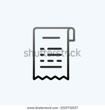 Receipt icon vector art image set.