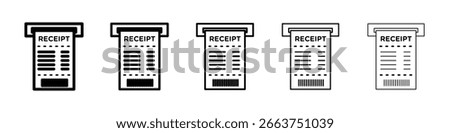 Receipt icon vector collection. EPS 10
