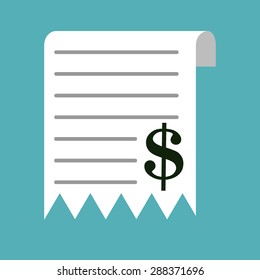Receipt icon Vector illustration