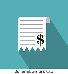 Receipt icon Vector illustration