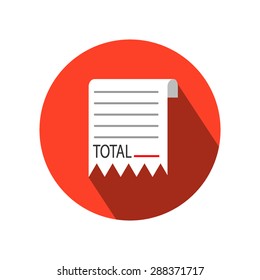 Receipt icon Vector illustration