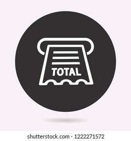 Receipt icon. Vector illustration isolated. Simple pictogram for graphic and web design.