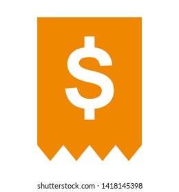 receipt icon. Vector illustration style white background. Designed for web and software interfaces. - Vector