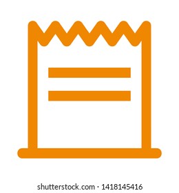 receipt icon. Vector illustration style white background. Designed for web and software interfaces. - Vector