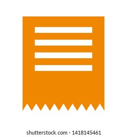 receipt icon. Vector illustration style white background. Designed for web and software interfaces. - Vector