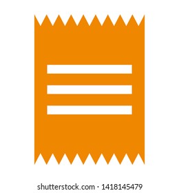 receipt icon. Vector illustration style white background. Designed for web and software interfaces. - Vector