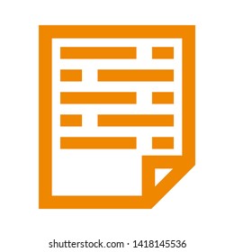 receipt icon. Vector illustration style white background. Designed for web and software interfaces. - Vector