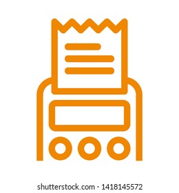 receipt icon. Vector illustration style white background. Designed for web and software interfaces. - Vector