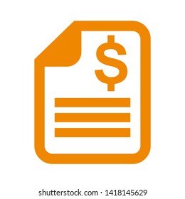 receipt icon. Vector illustration style white background. Designed for web and software interfaces. - Vector