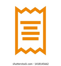 receipt icon. Vector illustration style white background. Designed for web and software interfaces. - Vector