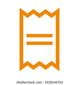 receipt icon. Vector illustration style white background. Designed for web and software interfaces. - Vector