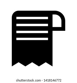 receipt icon. Vector illustration style white background. Designed for web and software interfaces. - Vector