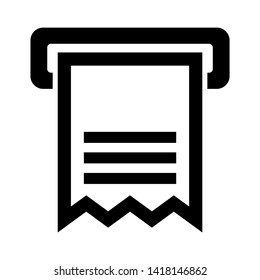 receipt icon. Vector illustration style white background. Designed for web and software interfaces. - Vector