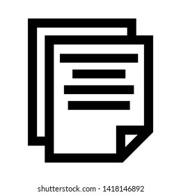 receipt icon. Vector illustration style white background. Designed for web and software interfaces. - Vector