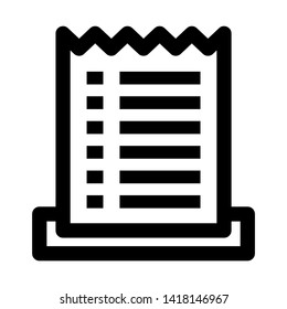 receipt icon. Vector illustration style white background. Designed for web and software interfaces. - Vector
