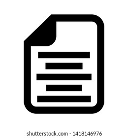 receipt icon. Vector illustration style white background. Designed for web and software interfaces. - Vector