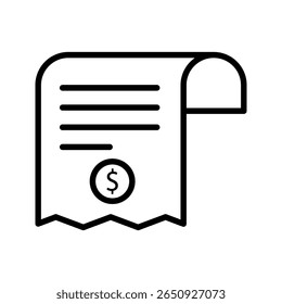 Vetor do ícone de recebimento. Ícone de recebimento de compra, ícone NFF, NFF de pagamento e faturamento, Ícones de Recebimento. Ícone de recibo de cobrança, Ícones relacionados ao método de pagamento, guia de entrega