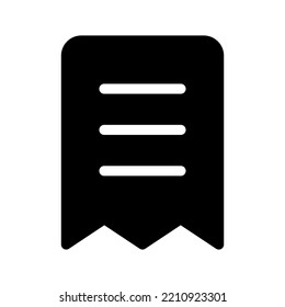 Receipt Icon Vector Symbol Design Illustration