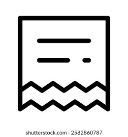 Receipt Icon Vector Symbol Design Illustration