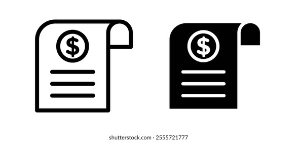 Receipt icons for web ui designs