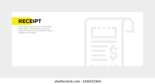 RECEIPT AND ILLUSTRATION ICON CONCEPT