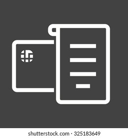 Receipt, invoice, bill icon vector image. Can also be used for eCommerce, shopping, business. Suitable for use on web apps, mobile apps and print media.pt