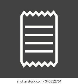 Receipt, invoice, bill icon vector image. Can also be used for material design. Suitable for use on web apps, mobile apps and print media.