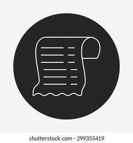 Receipt line icon