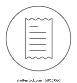 Receipt line icon.