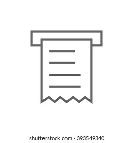 Receipt line icon.