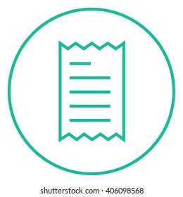 Receipt line icon.