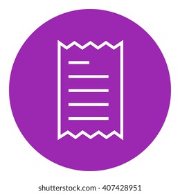 Receipt line icon.