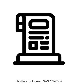 receipt line icon. Clean and minimalist vector icon for websites, mobile apps, presentations, and logos. Fully scalable and customizable for any project.